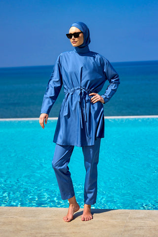 Andalus Full Coverage Burkini Set with Front Ruching A2502-6 - By Baano