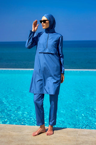 Andalus Indigo Full Coverage Burkini Set for Women A2503-6 - By Baano
