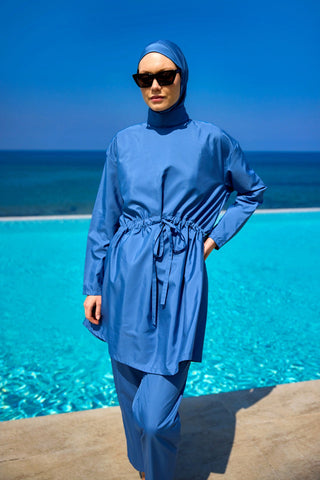 Andalus Full Coverage Burkini Set with Front Ruching A2502-6 - By Baano