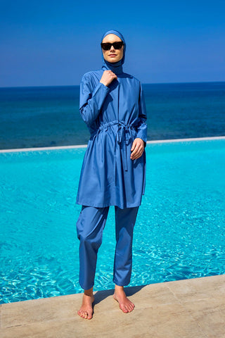 Andalus Full Coverage Burkini Set with Front Ruching A2502-6 - By Baano