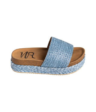 Anna Sandals in Blue Naughty Monkey