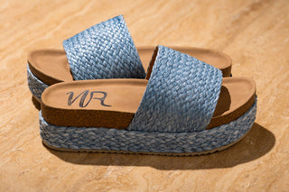Anna Sandals in Blue Naughty Monkey
