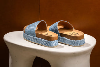 Anna Sandals in Blue Naughty Monkey