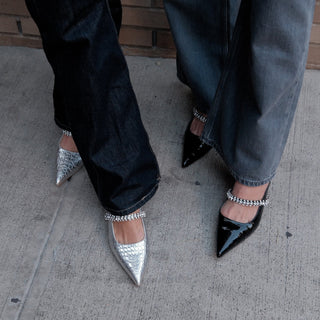 Antonella Embossed Leather Pump - By Baano