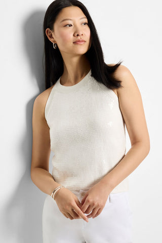 Anytime Sequin Sweater Tank - By Baano