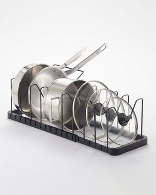 Adjustable Pot Lid Organizer - Steel - By Baano