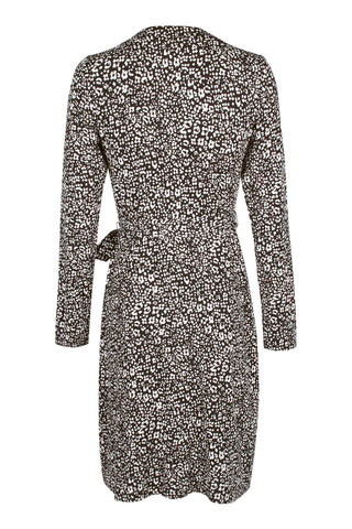 Adrianna Papell Surplice V-Neck Long Sleeve Tie Side Multi Print Rayon Jersey Faux Wrap Dress - By Baano