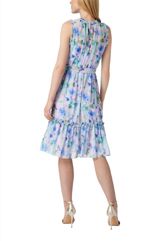 Adrianna Papell Crew Neck Sleeveless Back Zipper Chiffon Midi Dress - By Baano