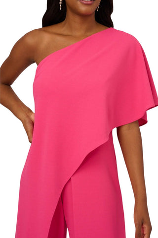 Adrianna Papell One - Shoulder Bodice Wide Leg Jumpsuit - Glamourous Grace