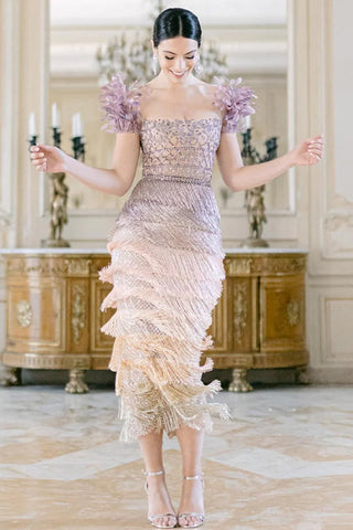 Aphrodite Tassel Midi Dress - By Baano