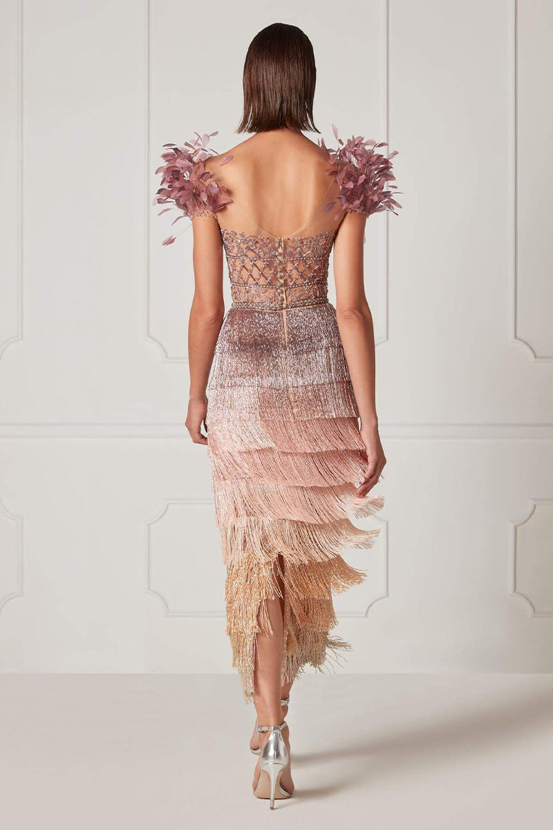 Aphrodite Tassel Midi Dress - By Baano