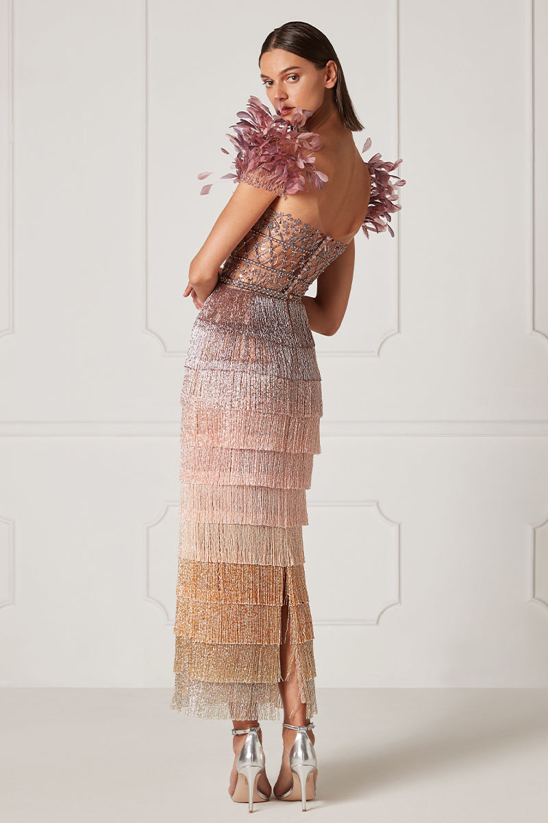 Aphrodite Tassel Midi Dress - By Baano