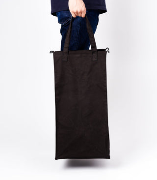 Laundry Hamper with Cotton Liner - Two Sizes - Steel + Cotton - By Baano