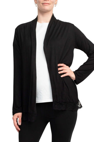 Anne Rose Open Front Long Sleeve Rayon Cardigan - Glamourous Grace
