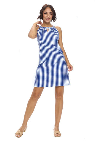 Plaid Keyhole Dress