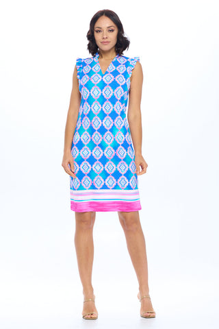 Ruffle Cap Sleeve Dress