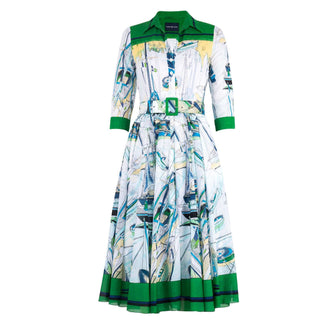 Aster Dress Canne Green Dress - By Baano