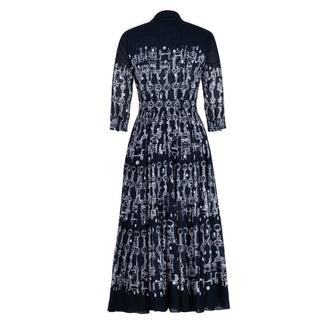 Aster Dress Horse Chain Deep Indigo Dress - By Baano