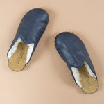 Women's Navy Barefoot Shearlings