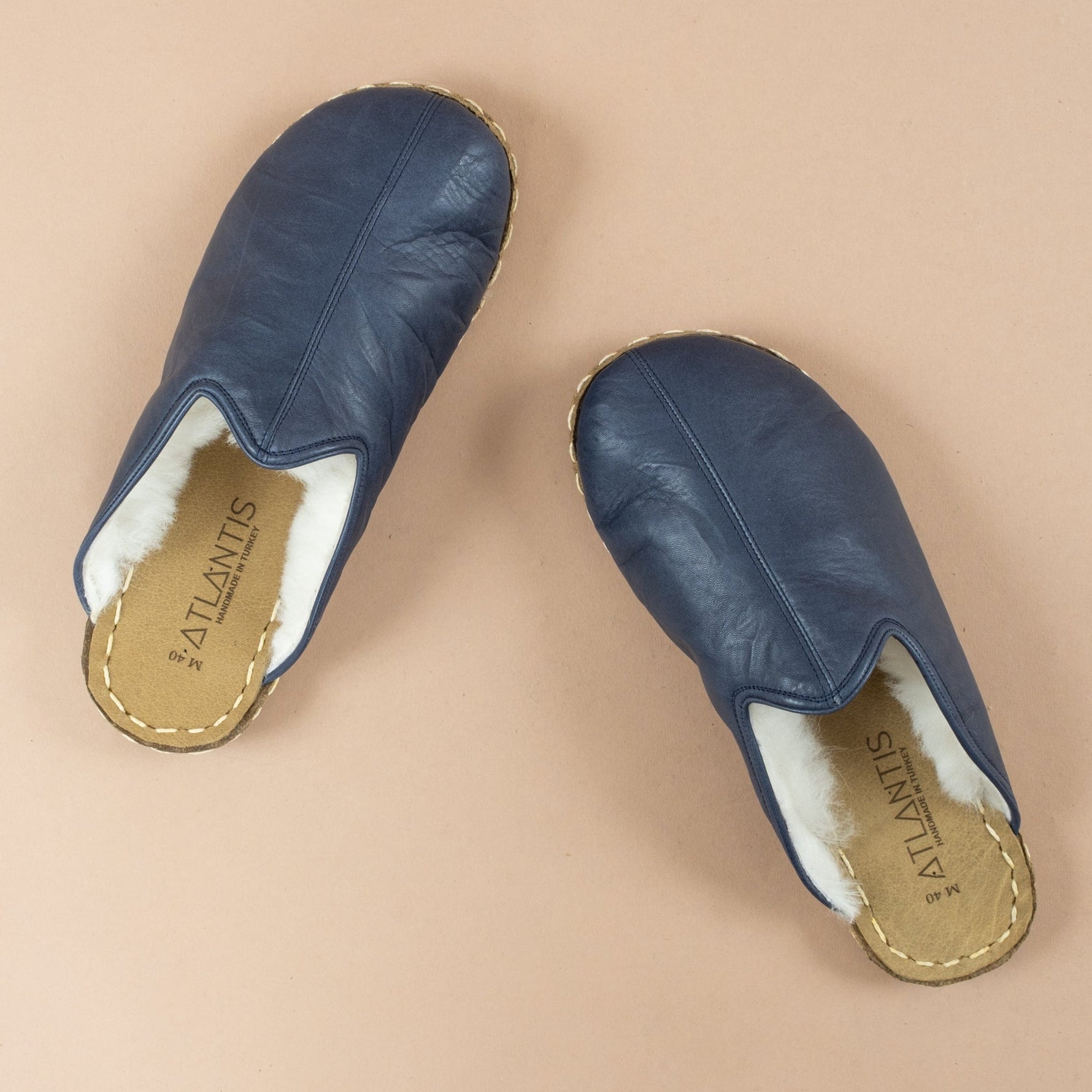 Women's Navy Barefoot Shearlings