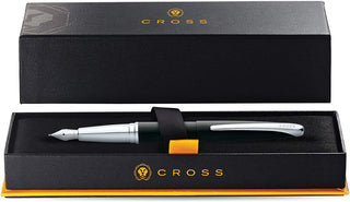 ATX® Basalt Black Stainless Steel Extra Fine Nib Fountain Pen - By Baano