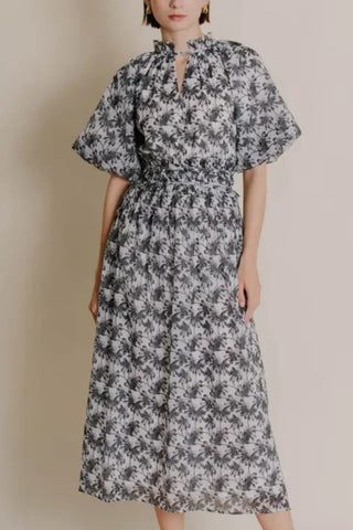 Aureum Black Midi Dress