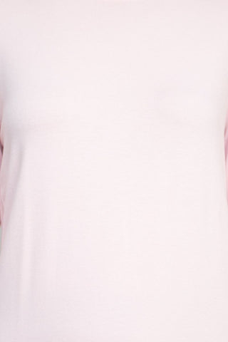 Cupio crew neck long sleeve solid matte jersey top - By Baano