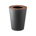 Trash Can - Round - Steel + Wood - By Baano