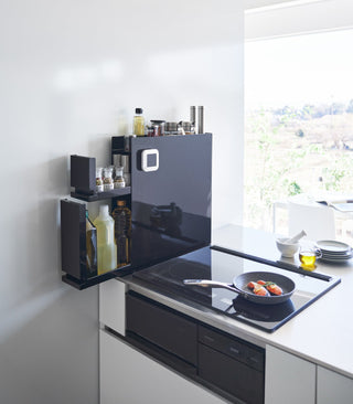 Two-Tier Sliding Drawer Seasoning Rack - Steel - By Baano