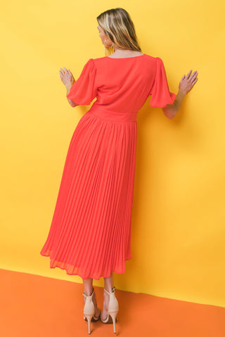 WORD TO THE WISE WOVEN MIDI DRESS - By Baano