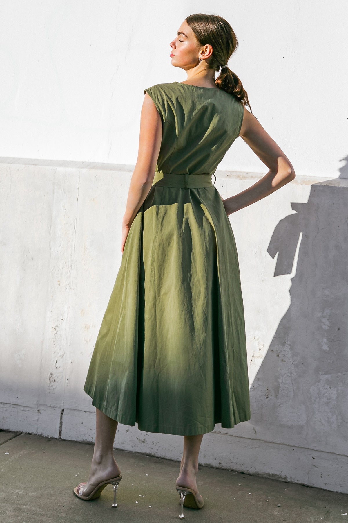 DELICATE DREAMS WOVEN MIDI DRESS - By Baano