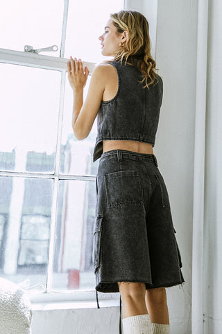 A BETTER DAY DENIM VEST - By Baano