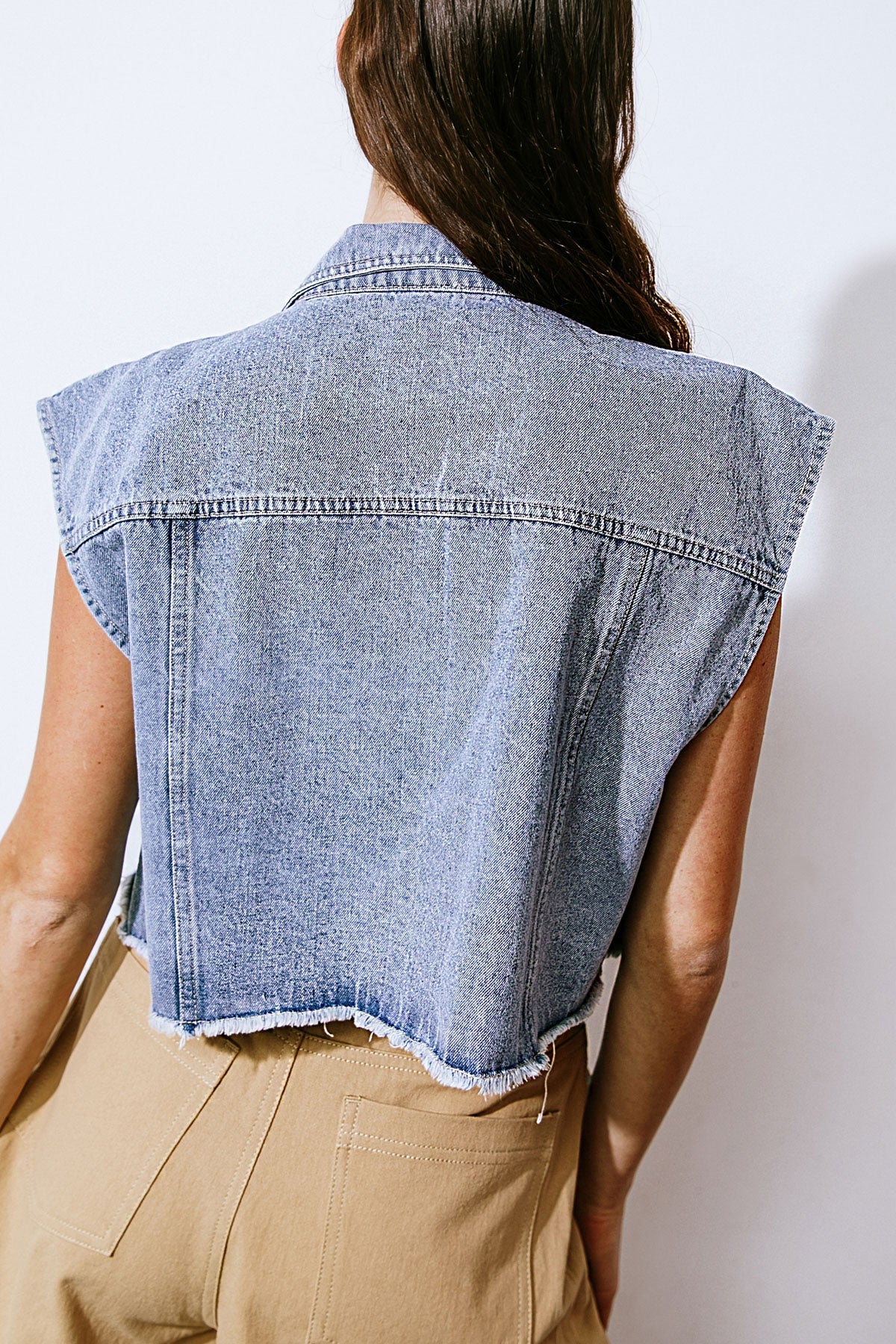 CLAIM TO FAME DENIM VEST - By Baano