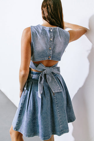 BE THE BRIGHTEST DENIM TOP - By Baano