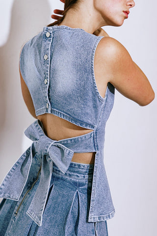 BE THE BRIGHTEST DENIM TOP - By Baano