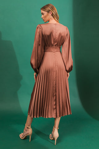 GREAT IMPRESSIONS SATIN MIDI DRESS - By Baano