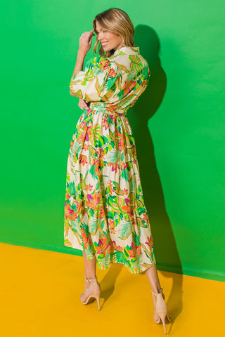 YOU KNOW ME SO WELL POPLIN MIDI SHIRT DRESS - By Baano