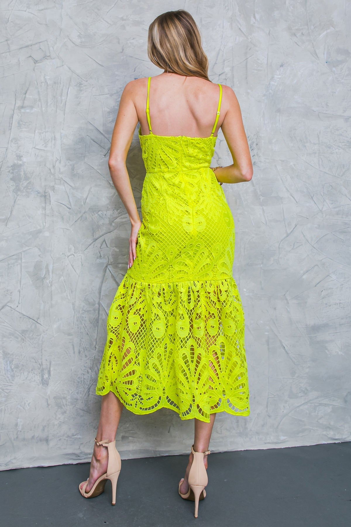 MANHATTAN VILLAGE LACE MIDI DRESS - By Baano