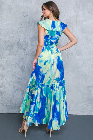 LA BEBE WOVEN SATIN MAXI DRESS - By Baano