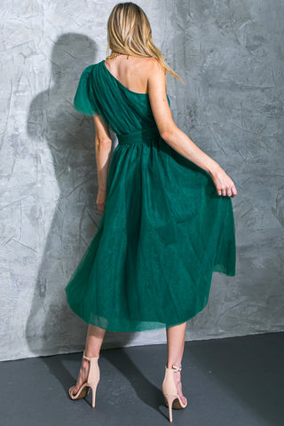 LIVELY CHARM TULLE MIDI DRESS - By Baano