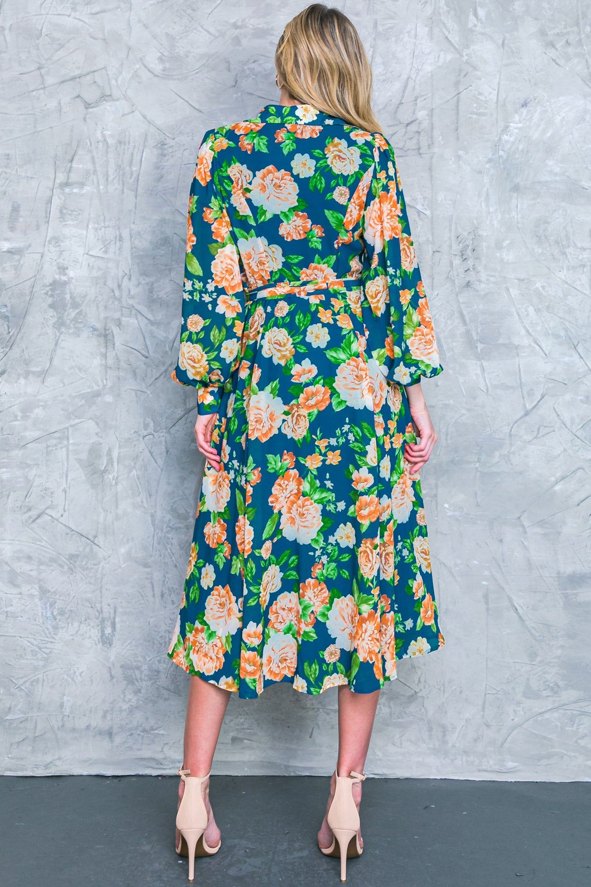 BUBBLY BLISS WOVEN MIDI SHIRT DRESS - By Baano