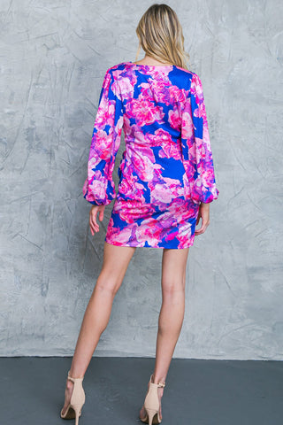 DRAMATICALLY CHIC SATIN MINI DRESS - By Baano