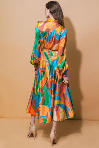 FOCUSED ON PRIORITIES WOVEN MIDI DRESS - By Baano