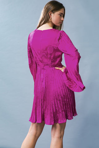 GRACEFUL ENTRANCE SATIN MINI DRESS - By Baano