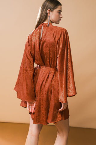 BY ANY MEANS WOVEN SATIN MINI DRESS - By Baano