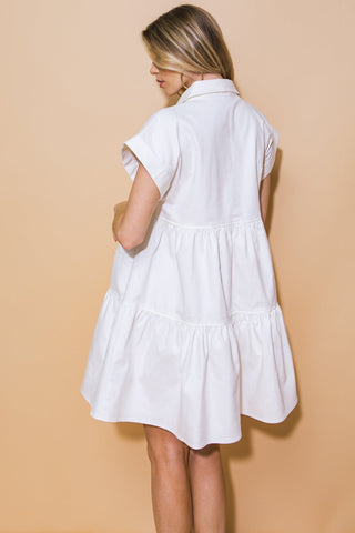 TIMELESS BEAUTY TWILL MINI DRESS - By Baano