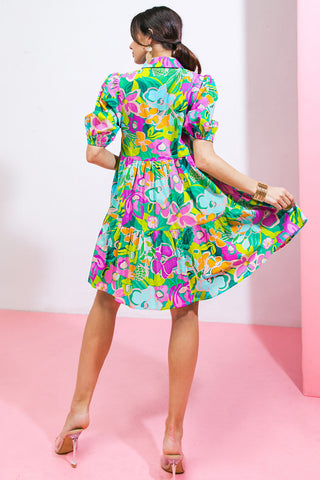 CONTAIN THE SUN POPLIN MINI DRESS - By Baano