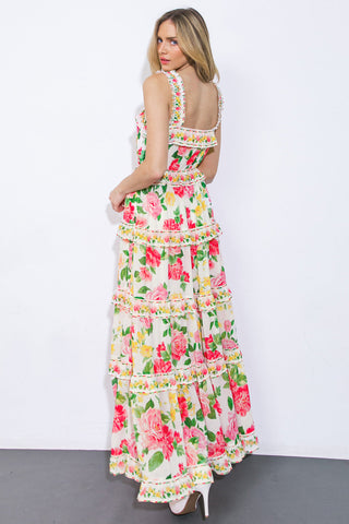 PULLING HEARTSTRINGS WOVEN MAXI DRESS - By Baano