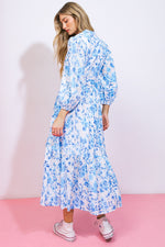 SPECTACULAR MAGIC WOVEN EYELET MIDI DRESS - By Baano