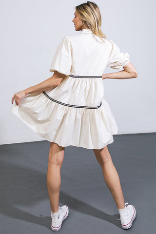 A WOW MOMENT WOVEN MINI DRESS - By Baano